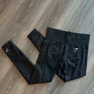 Gymshark Black Seamless womens Leggings with Logo